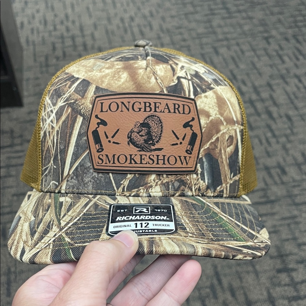 BRAND NEW! Richardson 112 Camo Trucker Hat with Brown and Tan Design